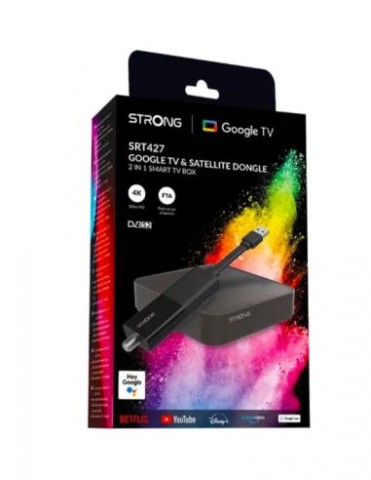 Strong SRT427 4K Google TV Box és műholdvevő